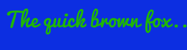 Image with Font Color 1FB605 and Background Color 0C2EE1